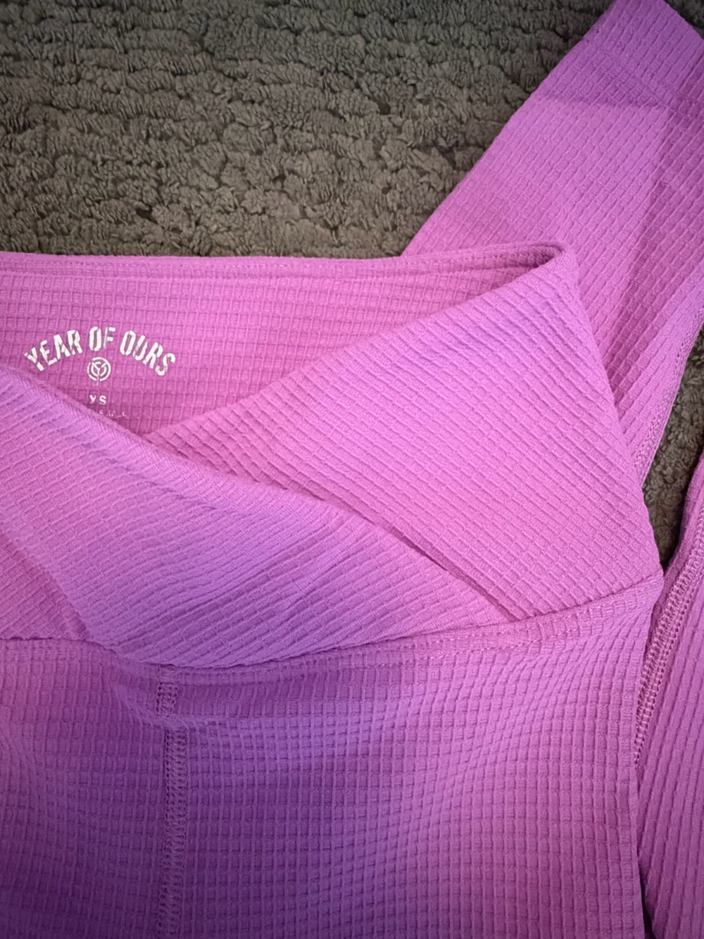 Year Of Ours Lavender Ribbed Leggings View 3